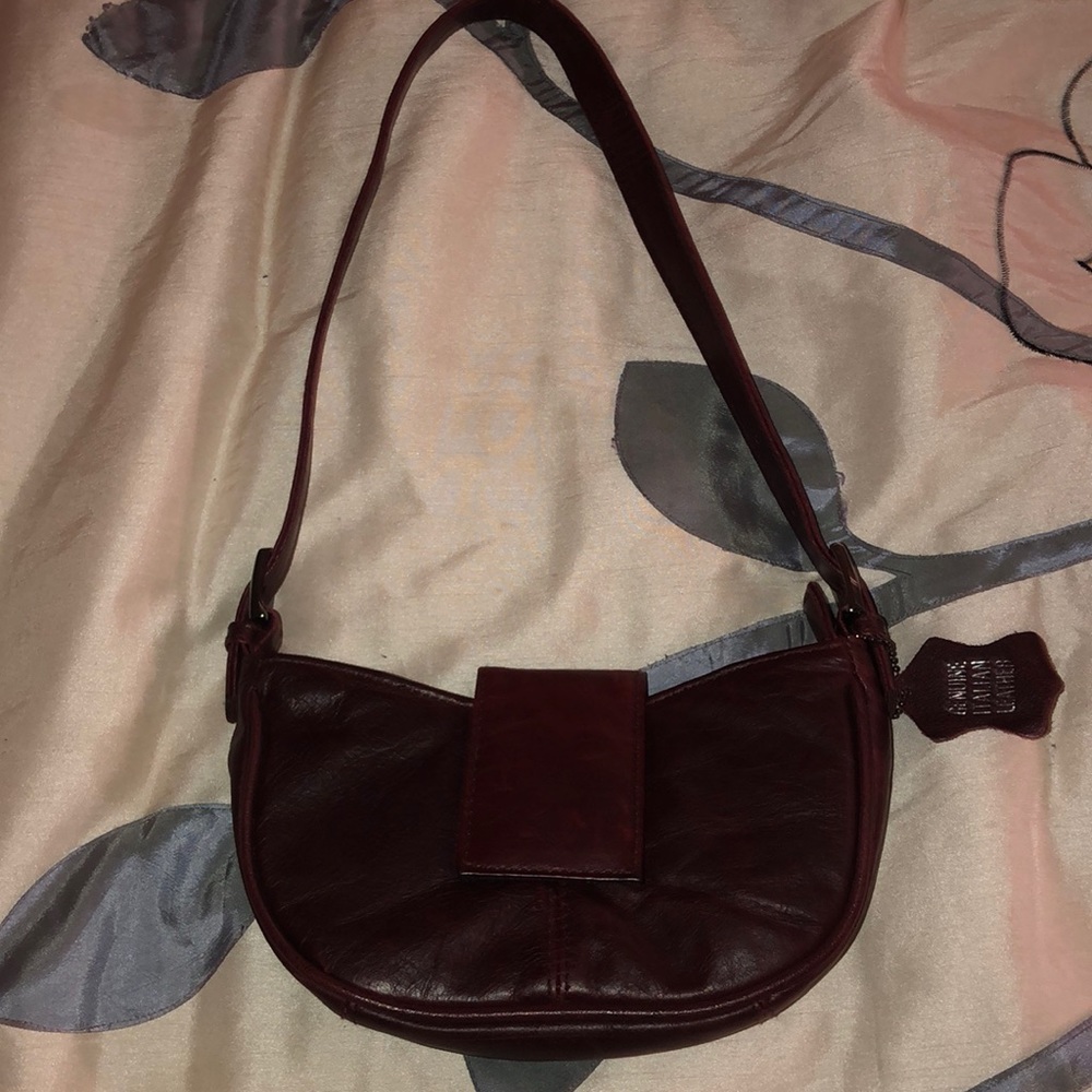 C-Bags Small Leather Maroon Bag - Picture 2 of 5